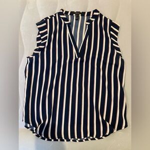 Forever 21 Striped Sleeveless Blouse L